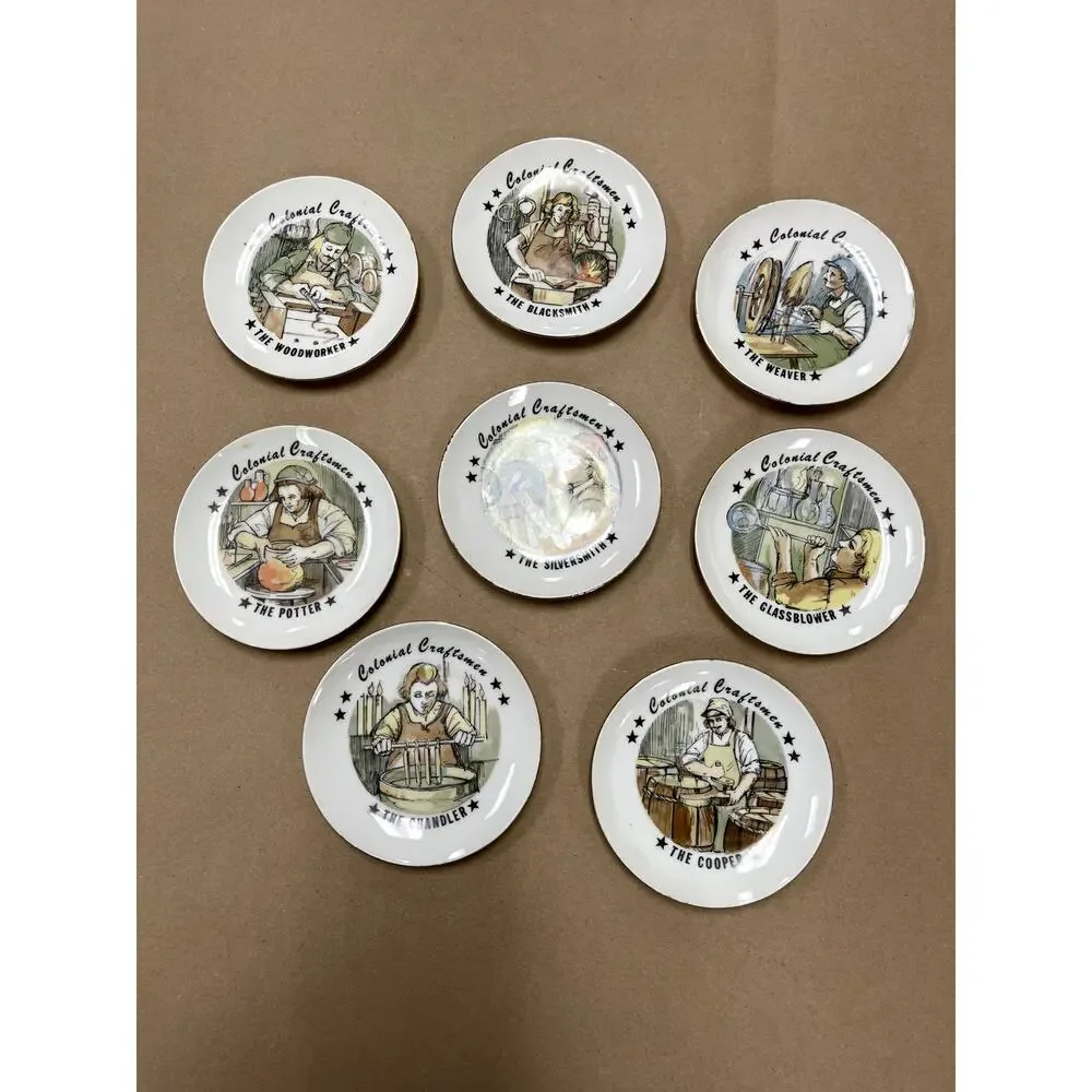 8 1975 Colonial‎ Craftsman Decorative Plates 4 1/2